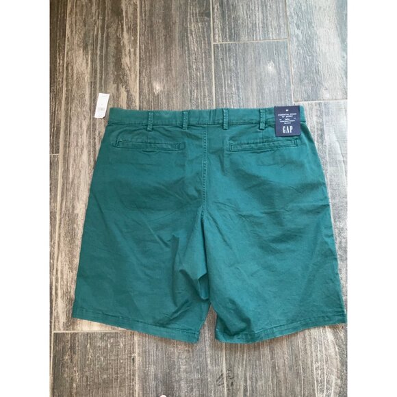 NWT Mens GAP Flex Essential Khaki Short 10” Cotton Twill size 38 Green - Picture 4 of 5